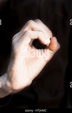 American Sign Language (ASL) ist die vorherrschende Gebärdensprache der Gehörlosen Gemeinschaften in den Vereinigten Staaten und den meisten anglophonen Kanada. Stockfoto