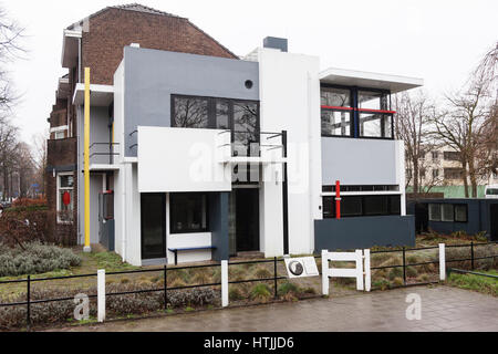 Rietveld Schroeder-Haus in der niederländischen Stadt Utrecht in den Niederlanden Stockfoto