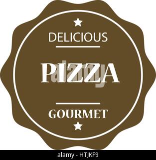 Pizza-Stempel-Abbildung Stock Vektor