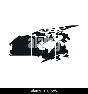 Karte von Kanada Symbol, einfachen Stil Stock Vektor