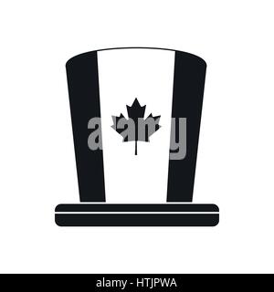 Canada Day-Hut-Symbol, einfachen Stil Stock Vektor