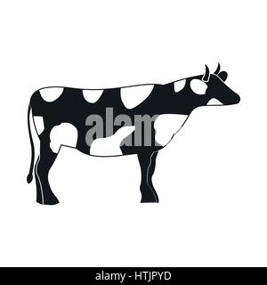 Gefleckte Kuh Symbol, einfachen Stil Stock Vektor