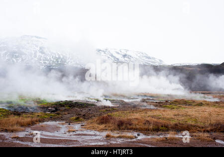 Geothermischen Quellen, Strokkur, Island Stockfoto