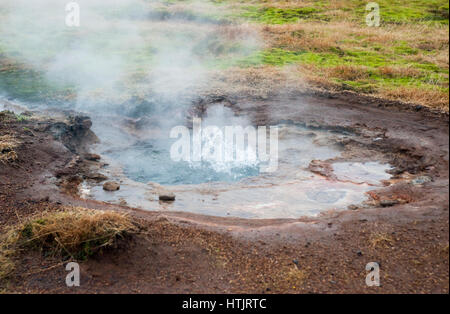 Geothermischen Quellen, Strokkur, Island Stockfoto