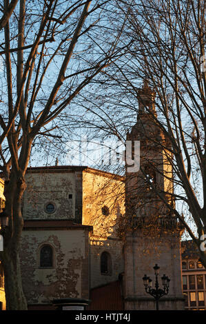 Bilbao: die Kirche St. Nikolaus, eine katholische Kirche im Barockstil, eingeweiht im Jahre 1756 in Casco Viejo, der Altstadt Stockfoto