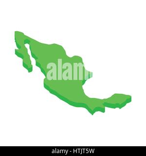 Mexiko-Kartensymbol, isometrischen 3d Stil Stock Vektor