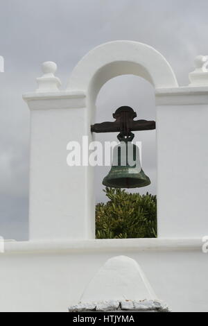 Bell am Eingang zum Fundacion Cesar Manrique Stockfoto