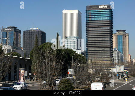 Paseo de la Castellana, Madrid, Spanien. Stockfoto