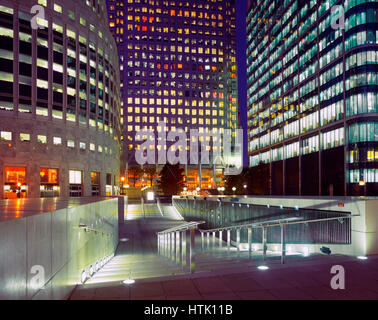 Canary Wharf Finanzplatz, Docklands, London, England, UK. Stockfoto