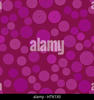 nahtlose Vektormuster - chaotischen Magenta konzentrisch Stock Vektor