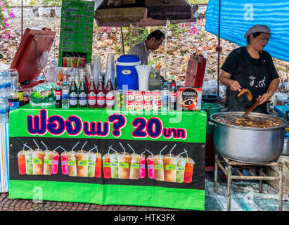 Imbissstände in Bangkok Thailand Stockfoto