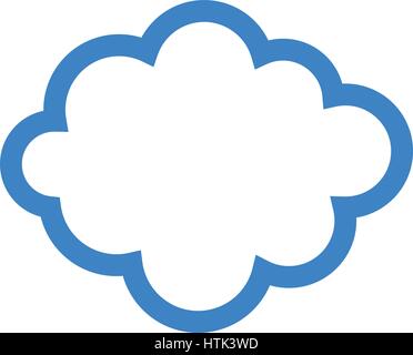Cloud-Symbol dargestellt auf einem weißen Hintergrund in Vektor Stock Vektor