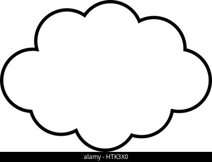 Cloud-Symbol dargestellt auf einem weißen Hintergrund in Vektor Stock Vektor