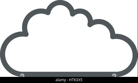 Cloud-Symbol dargestellt auf einem weißen Hintergrund in Vektor Stock Vektor