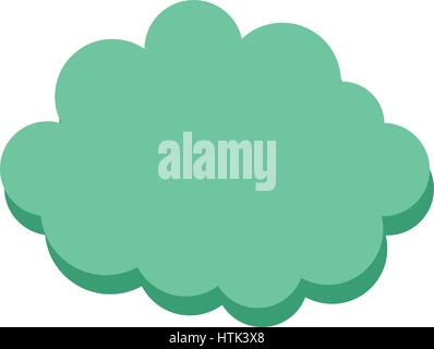 Cloud-Symbol dargestellt auf einem weißen Hintergrund in Vektor Stock Vektor
