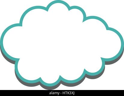 Cloud-Symbol dargestellt auf einem weißen Hintergrund in Vektor Stock Vektor