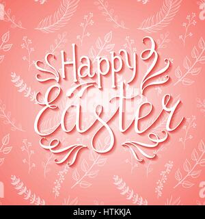 Frohe Ostern Schriftzug Ei. Vektor-illustration Stock Vektor