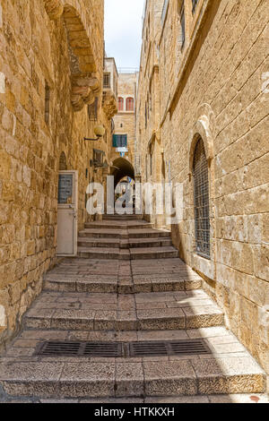 Jerusalem Treppe Straße Stockfoto