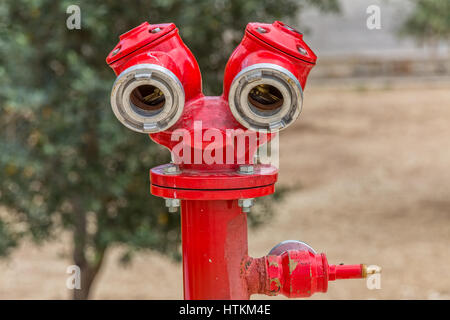 Jerusalem roter hydrant Stockfoto