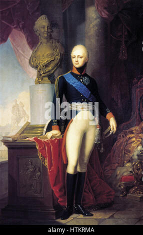 Porträt von Grand Duke Alexander Pawlowitsch von V.Borovikovsky 1800 Stockfoto