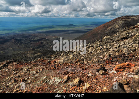 Norden Durchbruch große Tolbachik Fissur Eruption 1975 Stockfoto