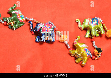 Indische elefantenkette Stockfoto