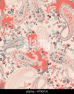 handgemalte paisley print Stockfoto