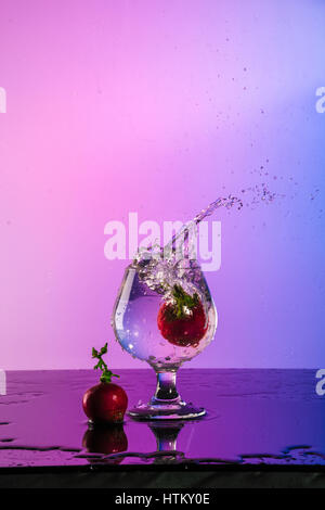 Wasser-Splash-Effekt Stockfoto