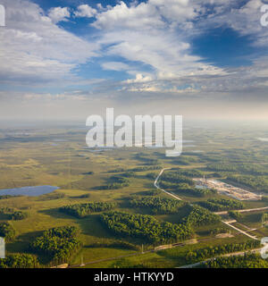 Ölfeld, Ansicht von oben Stockfoto