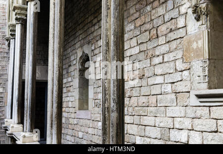 Aguilar Schloss (13. Jh.), das Picasso Museum in Barcelona, Spanien. Stockfoto