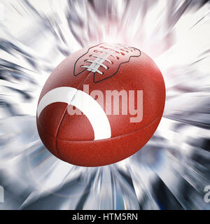 3D Rendering-american-Football-Ball mit Glasscherben Hintergrund Stockfoto
