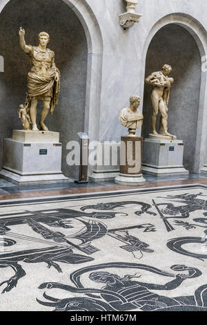 Der neue Flügel (Braccio Nuovo) Der chiaramonti Museum, das Vatikanische Museum, Vatikan, Rom, Italien. Stockfoto