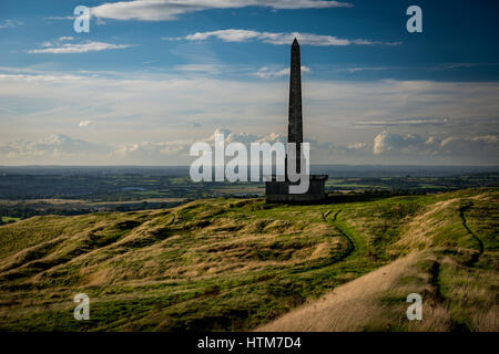 Die Lansdowne Monument am Cherhill, Wiltshire, UK Stockfoto