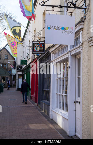 Bad Platz in Taunton, eine Reihe von einzigartigen Geschäften in der Innenstadt Stockfoto