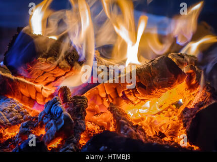 Lagerfeuer, Lappland Schweden Stockfoto