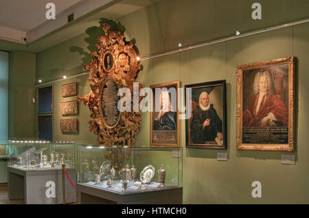 Kunst-Sammler der frühen Neuzeit (16.-18. Jahrhundert) Zimmer, Stadtmuseum im ehemaligen Palast der preußischen Könige (Spätgen Palast) in Wroclaw, Polen Stockfoto