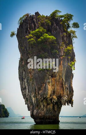 Ko Tapu oder James Bond Insel. Phang Nga Bucht. Provinz Phang Nga. Andamanensee, Thailand. Stockfoto