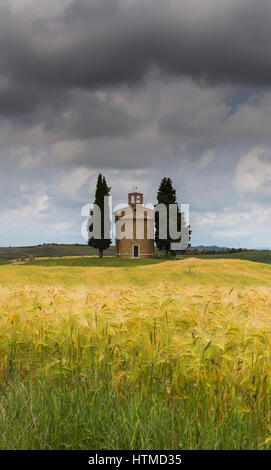 Kapelle unserer lieben Frau von Vitaleta in Italien Stockfoto