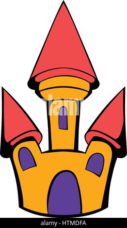 Schloss-Symbol cartoon Stock Vektor