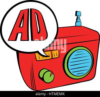 Radio Werbung Symbol cartoon Stock Vektor