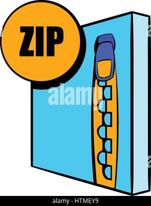 ZIP Datei Symbol cartoon Stock Vektor