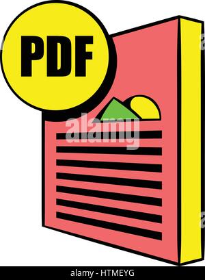 PDF-Datei Symbol cartoon Stock Vektor