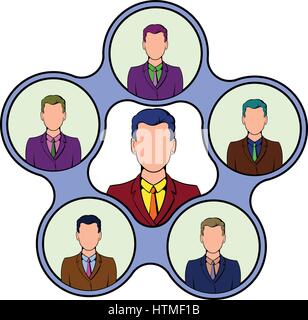 Team Management Symbol cartoon Stock Vektor