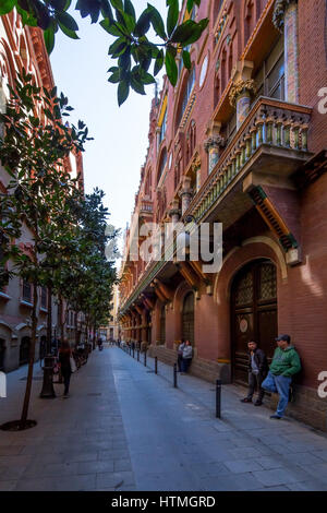 Palau De La Musica Catalana, Barcelona, Katalonien, Spanien. Stockfoto