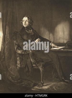 Charles Dickens (1812-70), englischer Schriftsteller und Journalist, als junger Mann. Lithographie. Stockfoto
