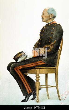 Alfred Dreyfus (c1859-1935) Französisch Armee-Offizier jüdischer Abstammung, zu Unrecht beschuldigt der Weitergabe geheimer Dokumente an die deutschen zum Zeitpunkt seiner ersten Wiederaufnahmeverfahren in Rennes. Befunden Sie schuldig und verurteilt zu 10 Jahren im Gefängnis. Von "Vanity Fair" Stockfoto