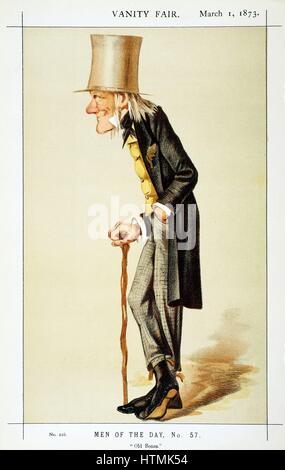 Britischer Zoologe Richard Owen (1804-1892). Gegner von Charles Darwin und Theorie der Evolution durch natürliche Selektion. Cartoon von "Vanity Fair", London, März 1873 Stockfoto