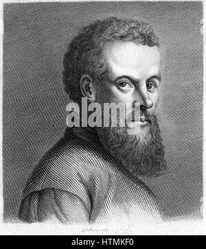 Flämischen Anatomen Andreas Vesalius (1514-1564). Gravur von j.k. Lavater "Essays in Physiognomie", London, 1789-1798 Stockfoto