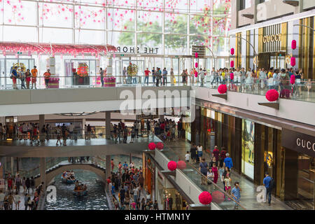 Die Shoppes at Marina Bay Sands Hotel, Singapur Stockfoto