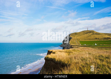 Cap Blanc Nez Landschaftskulisse, Cote d Opale, Frankreich Stockfoto